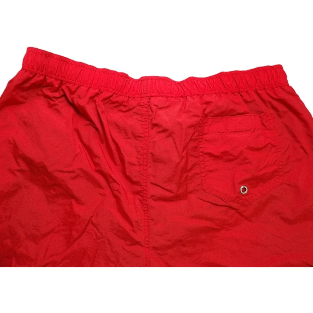 VTG Polo Sport Ralph Lauren Swim Trunks Shorts Nylon Men XL Red Black 90s Board